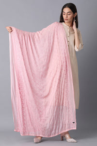 Pink Embroidered Dupatta