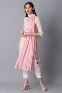 Pink Embroidered Dupatta