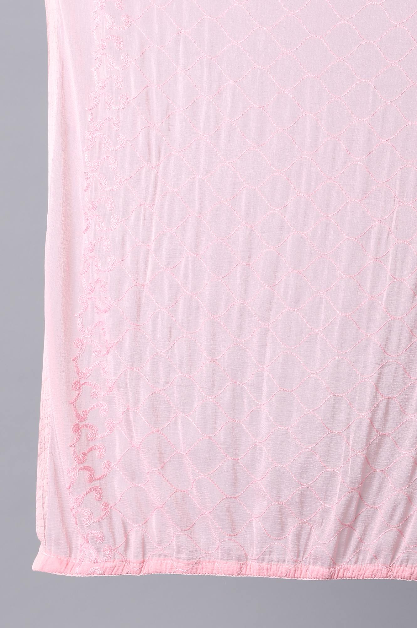 Light Pink Embroidered Dupatta