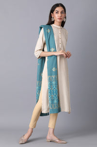 Blue Voile Printed Dupatta