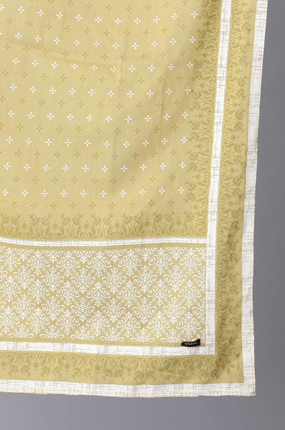 Gold Voile Printed Dupatta