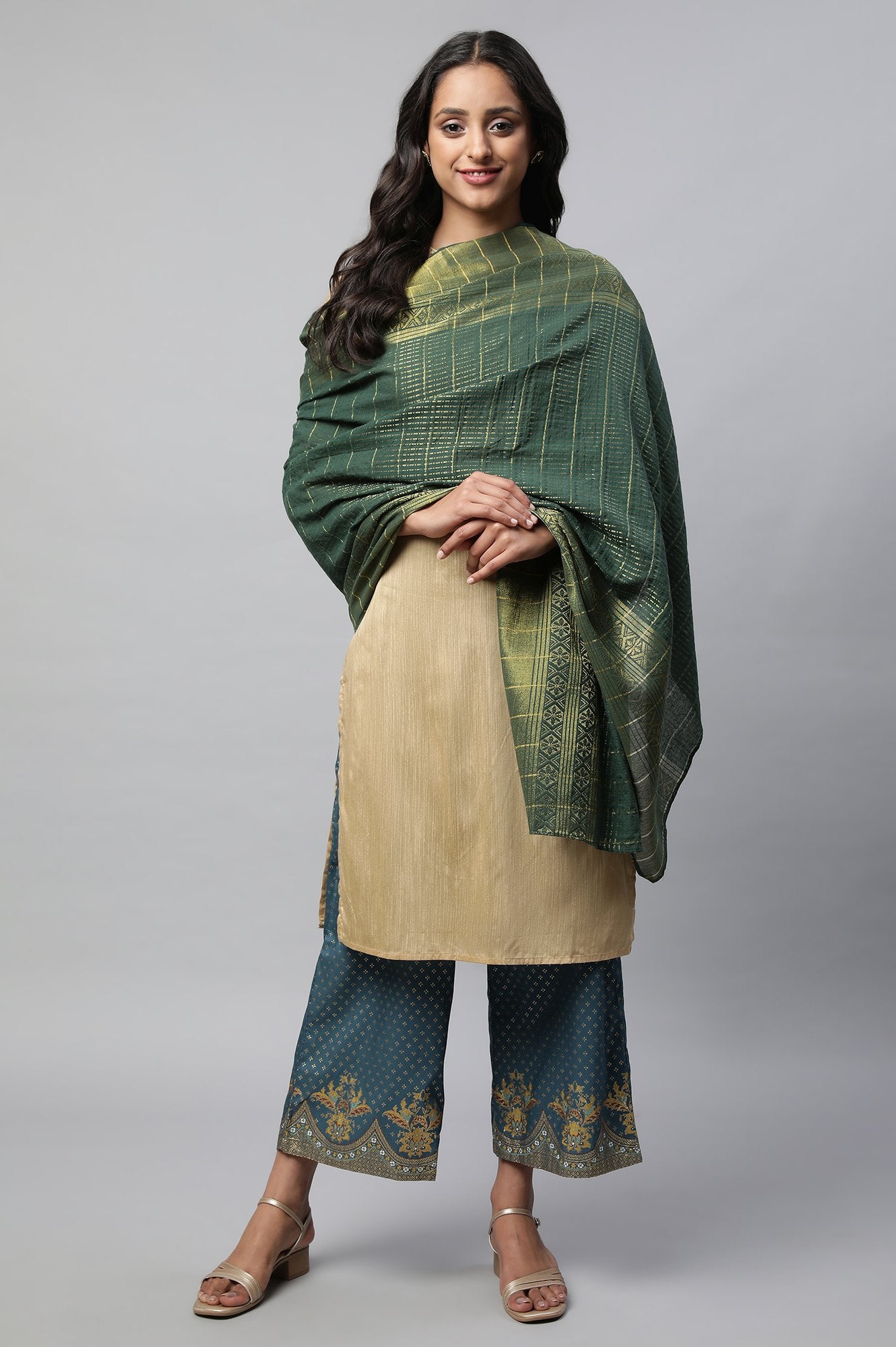 Green Dobby Dupatta