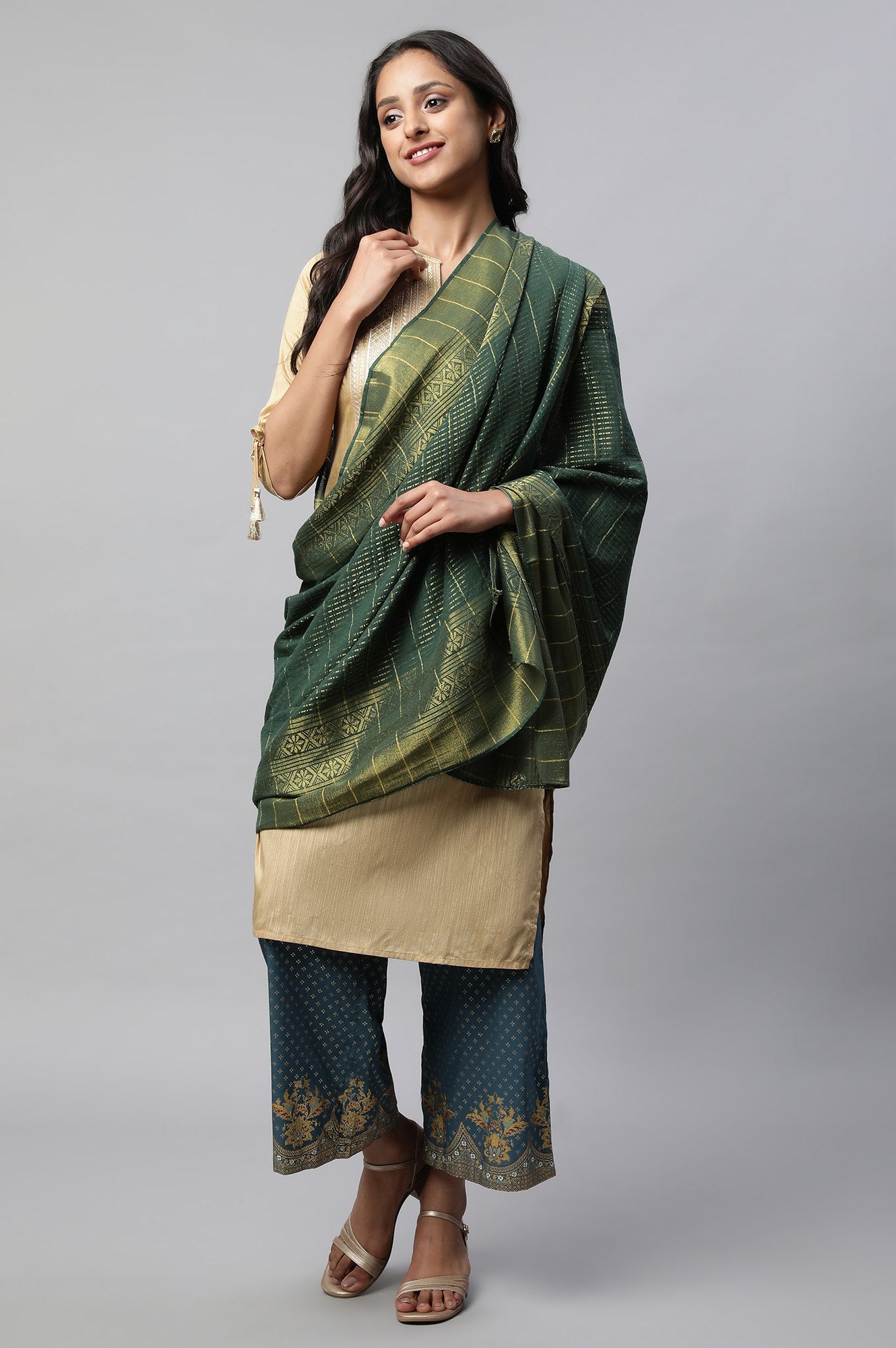 Green Dobby Dupatta