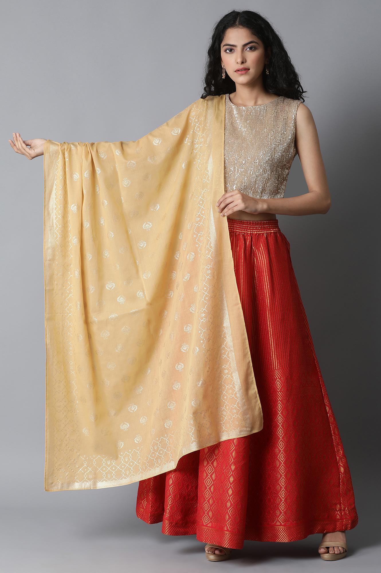 Gold Printed Dupatta