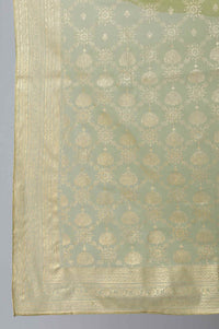 Green Printed Chiffon Dupatta