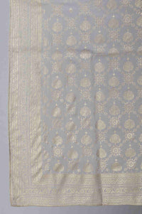 Grey Printed Chiffon Dupatta