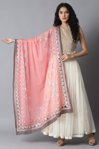 Pink Chiffon Dupatta