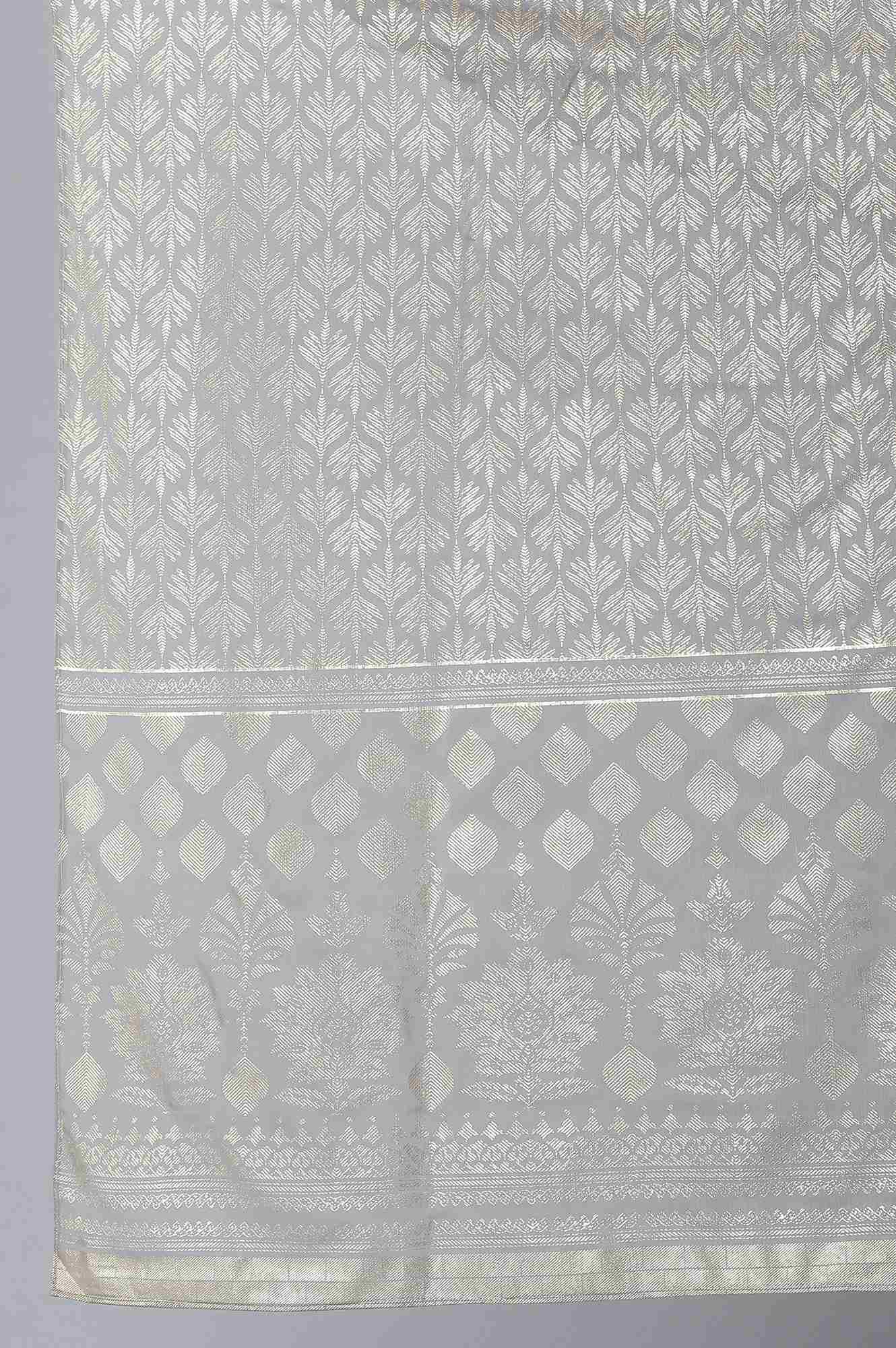 Silver Printed Chiffon Dupatta