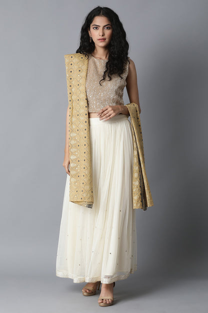 Gold Printed Chiffon Dupatta