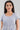 Blue Round Neck Striped Liva kurta