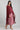 Mauve Round Neck Cape Sleeves Dress