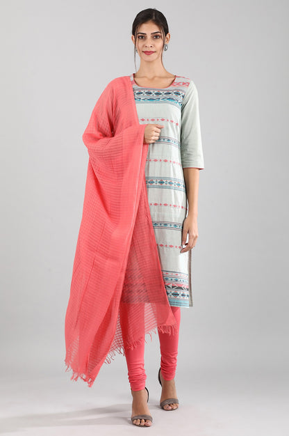 Off-White Round Neck Yarn-dyed kurta