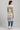 Blue Round Neck yarn-dyed Dress