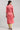 Pink Band Collar Printed kurta