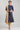 Blue Band Collar Printed kurta