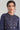 Blue Band Collar Printed kurta
