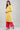 Yellow Round Neck Printed kurta