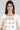 White Round Neck Printed Liva kurta
