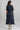 Navy Blue Band Collar Solid kurta