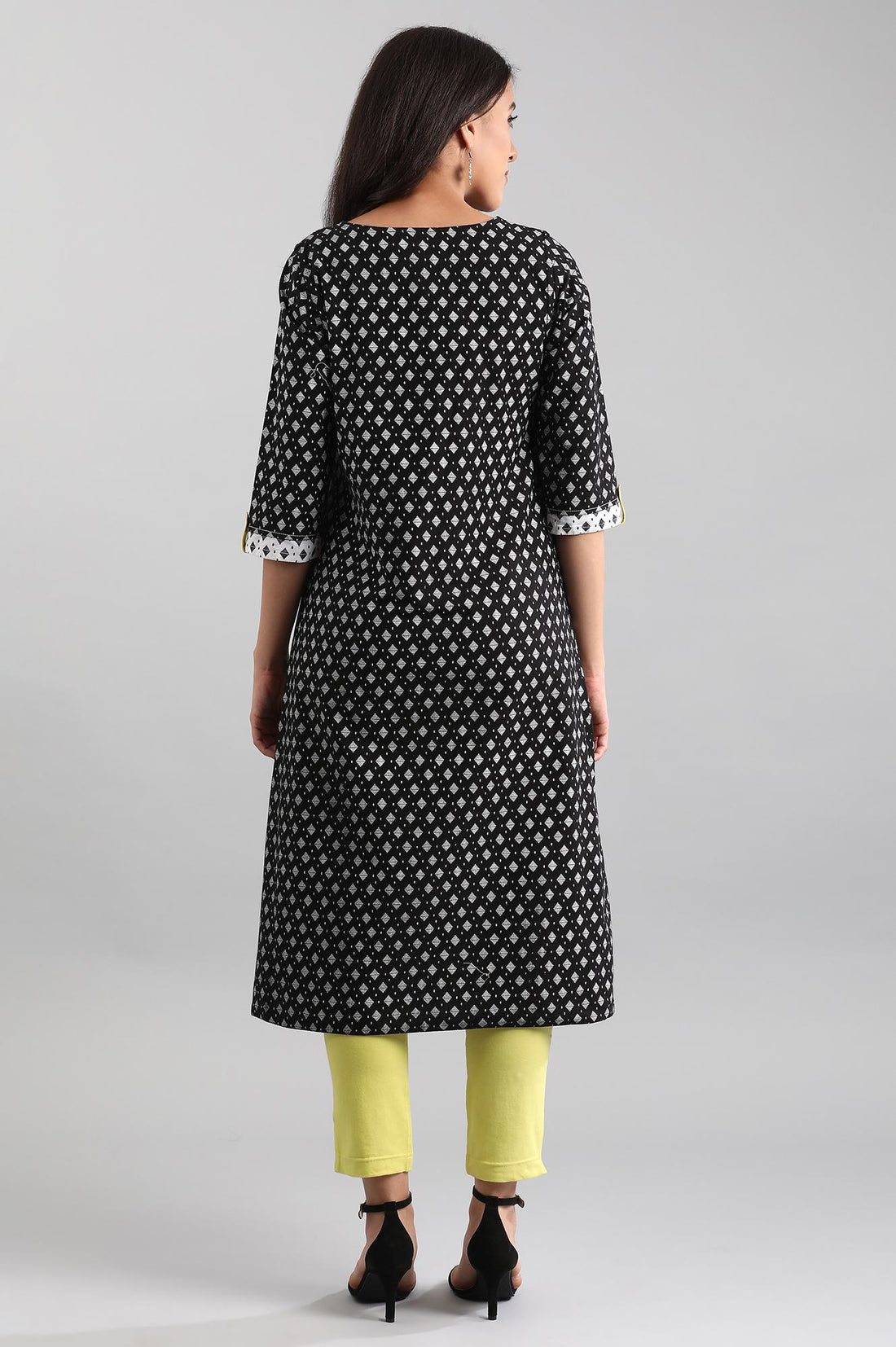 Off-White Round Neck Reversible kurta