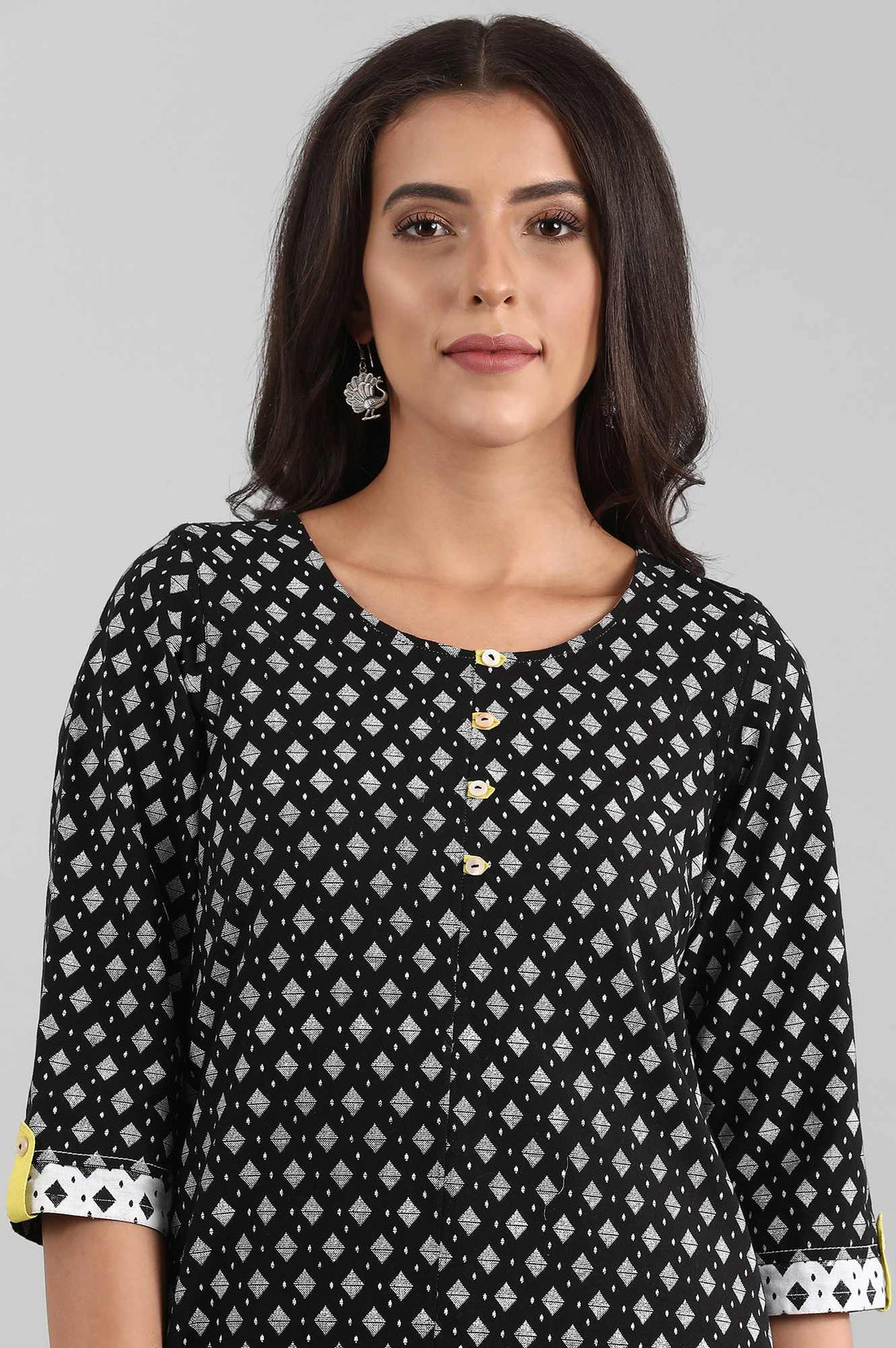 Off-White Round Neck Reversible kurta