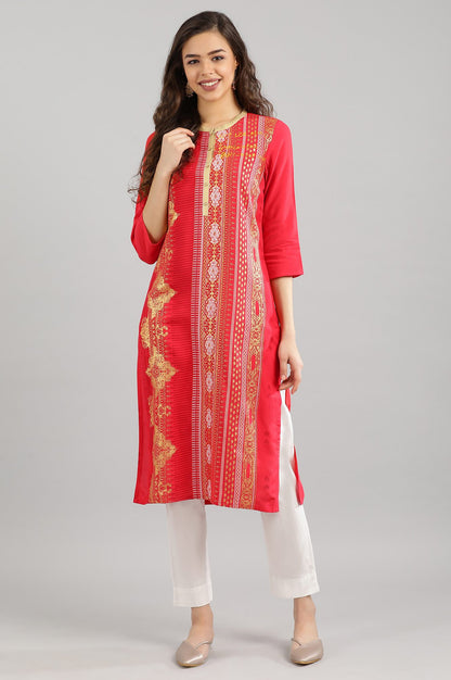 Red Straight kurta