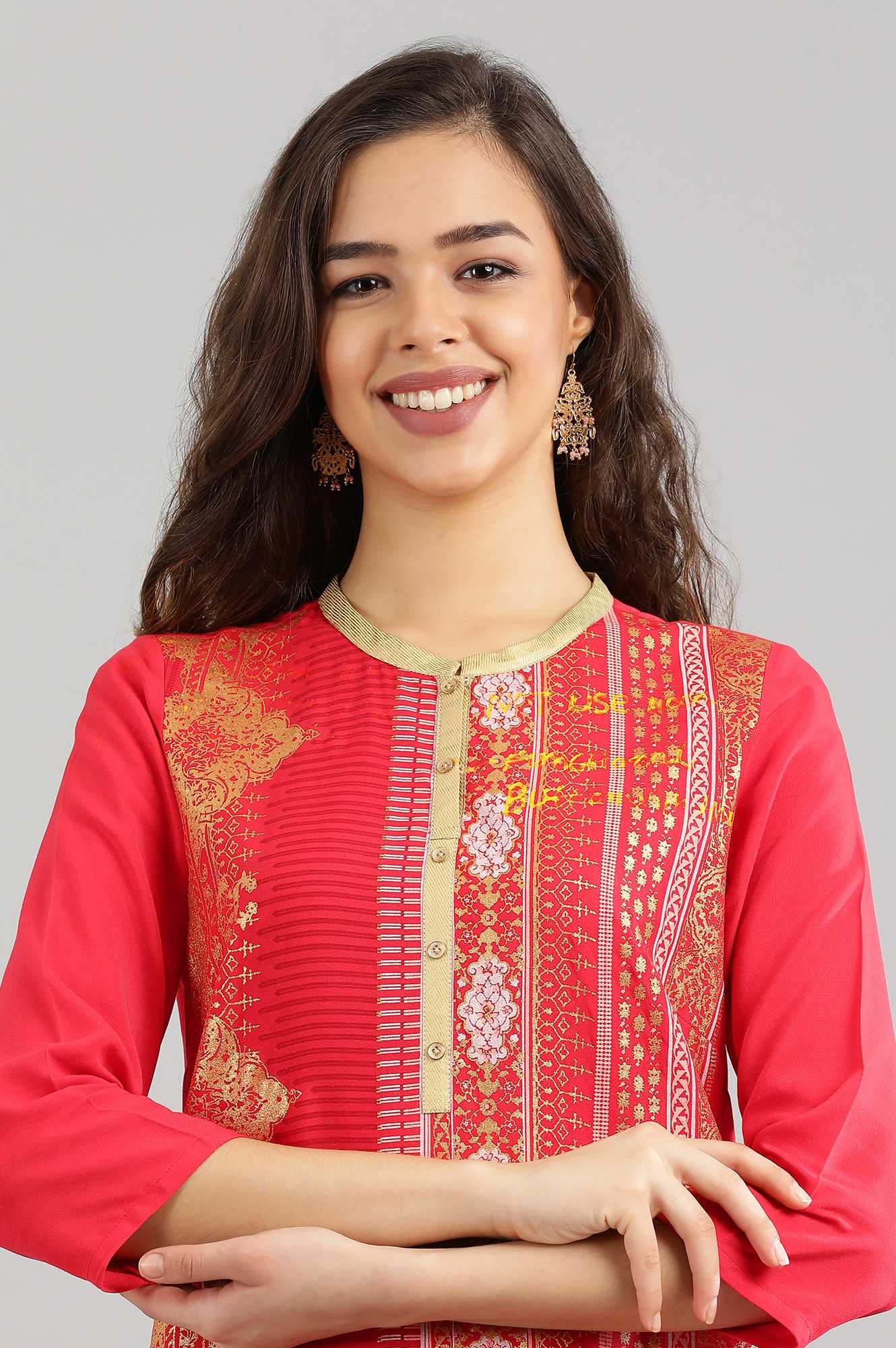 Red Straight kurta