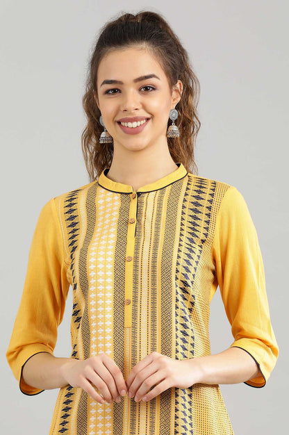 Yellow Straight kurta