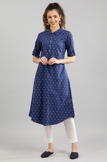 Blue Y/D A-Line kurta