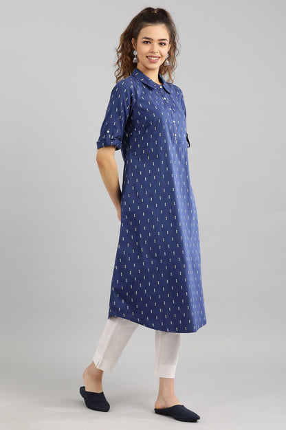 Blue Y/D A-Line kurta