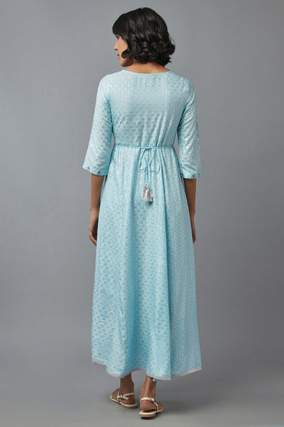 Light Blue Geometric Print Dress