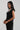 Black Round Neck Solid Liva Top