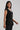 Black Round Neck Solid Liva Top