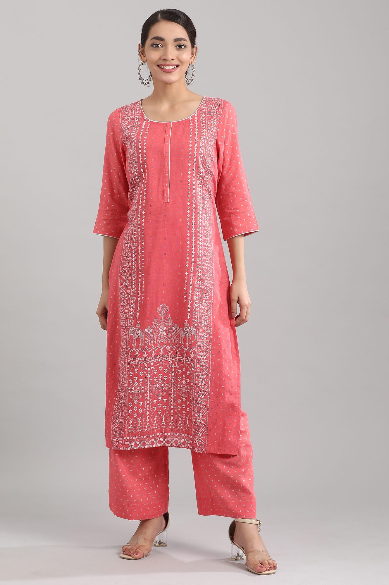 Coral Printed Palazzos