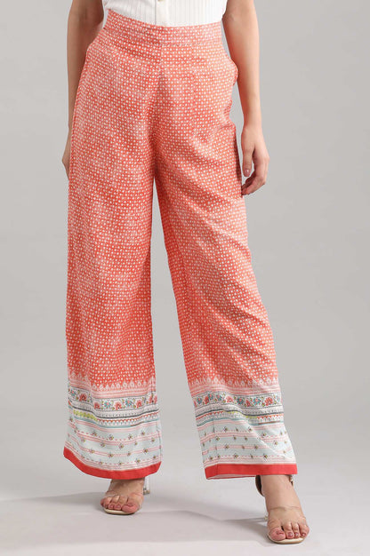 Peach Printed Palazzos