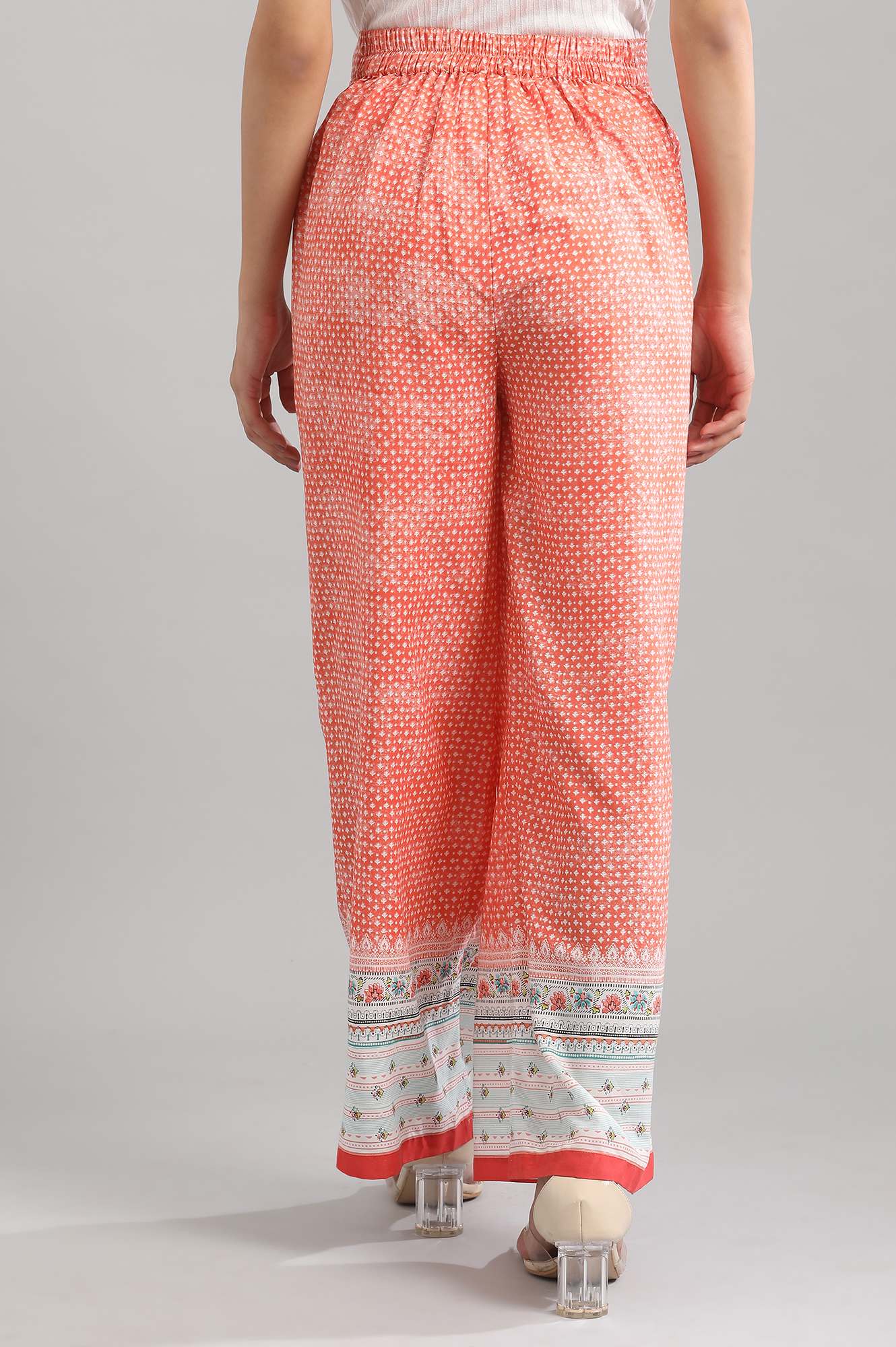 Peach Printed Palazzos