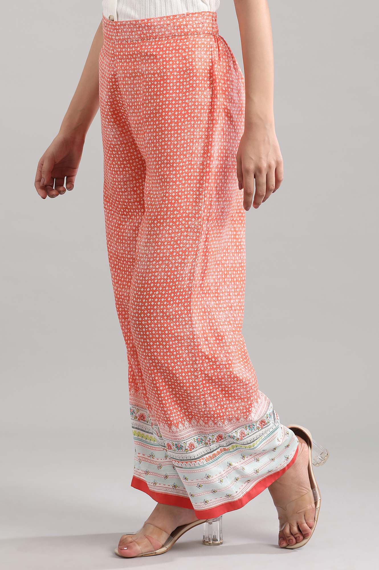 Peach Printed Palazzos