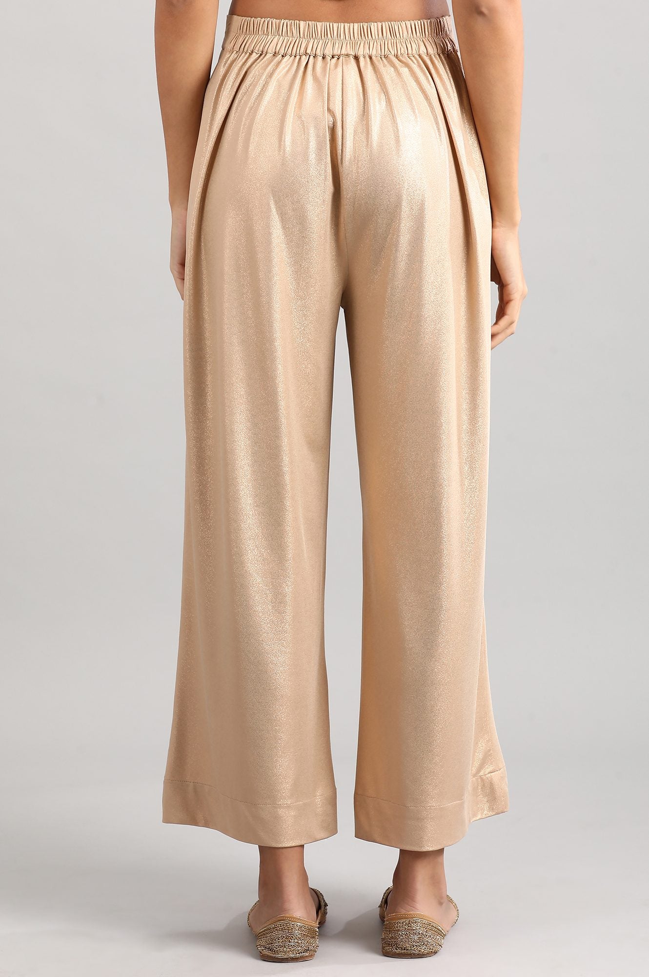 Rich Gold Straight Palazzos