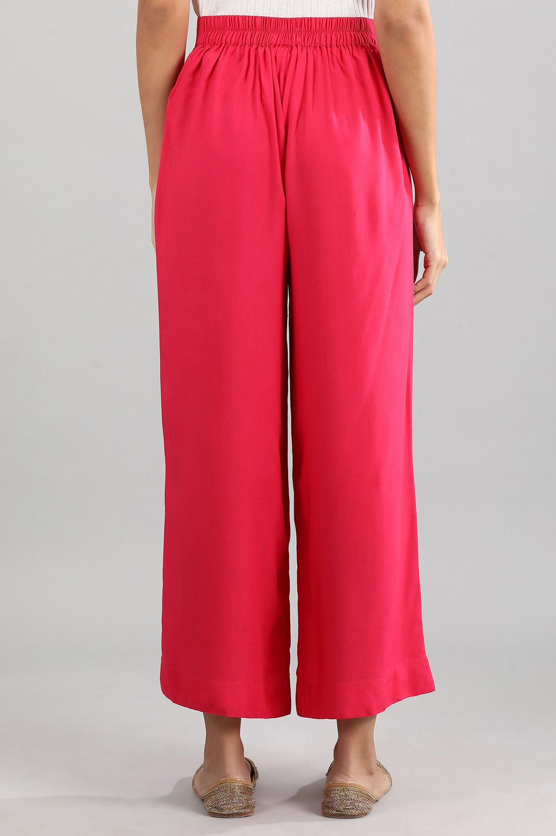 Pink Solid Palazzos