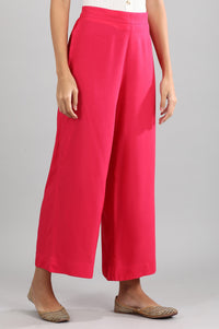Pink Solid Palazzos