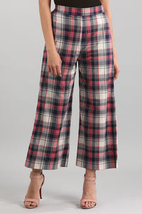 Pink Yarn-dyed Palazzos