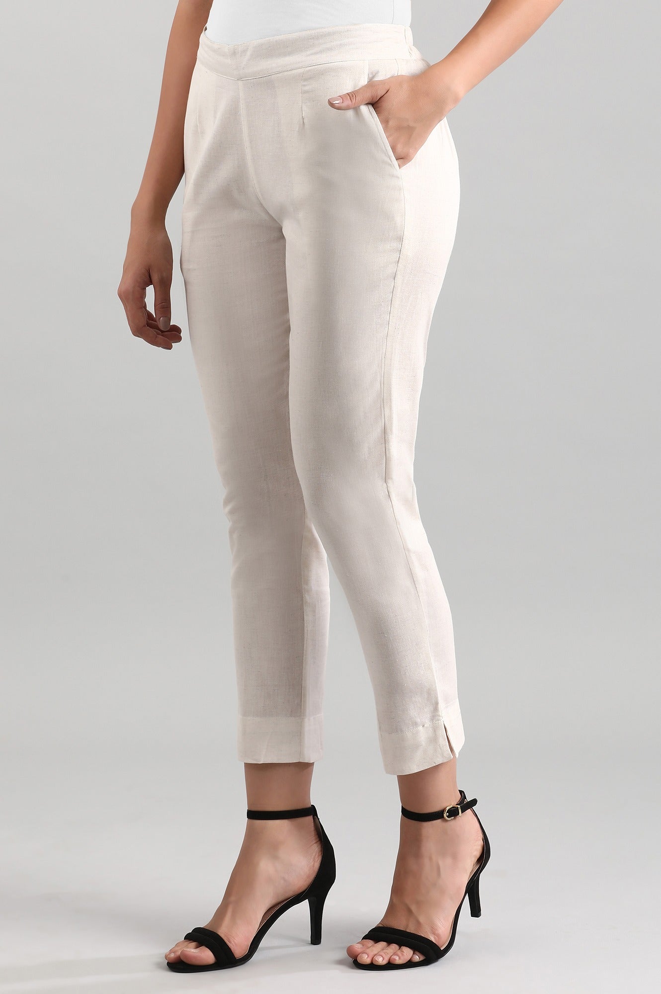 Natural Solid Trousers