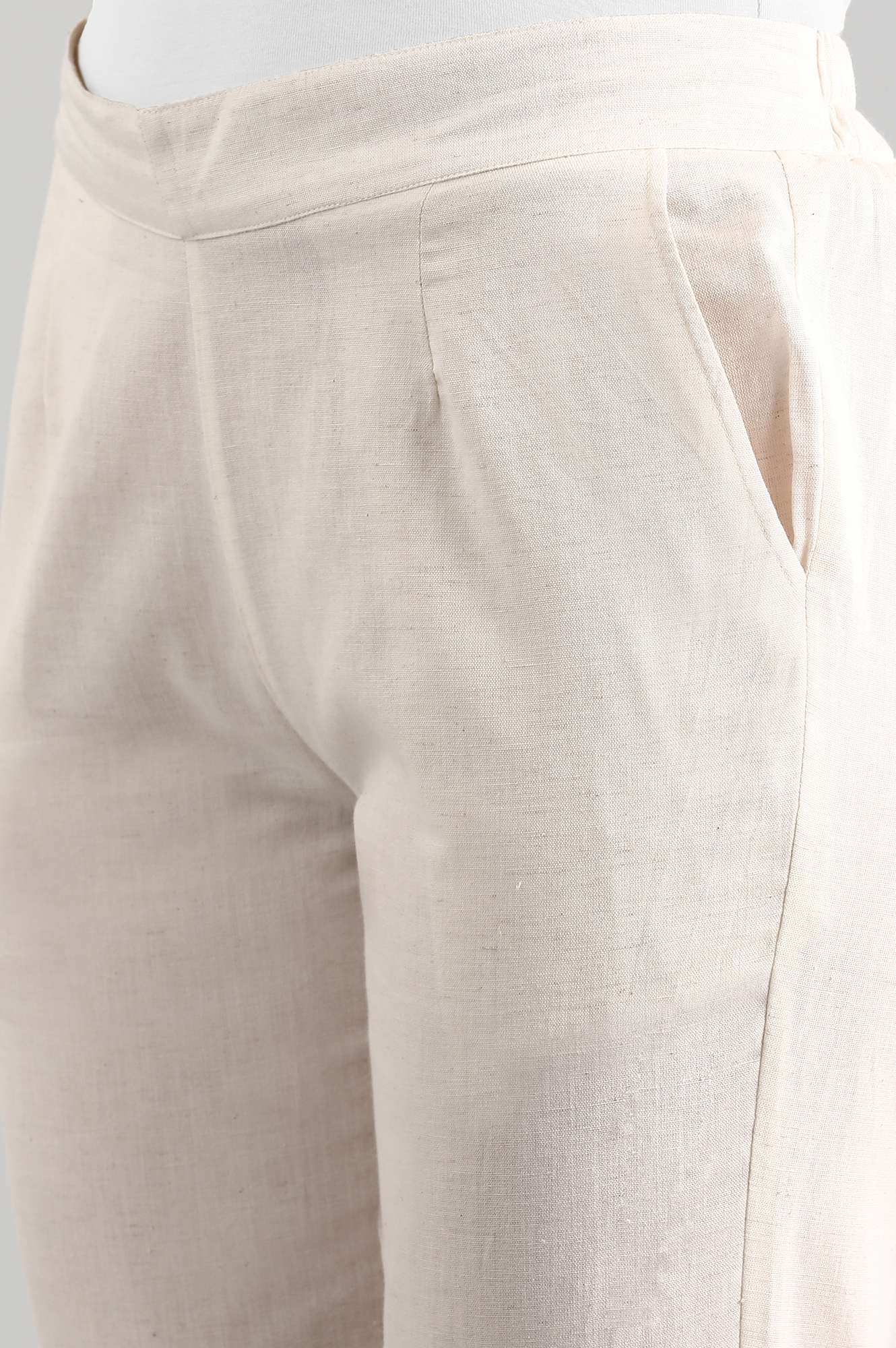 Natural Solid Trousers