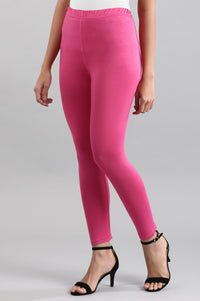 Pink Solid Tights