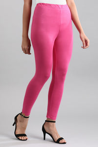 Pink Solid Tights
