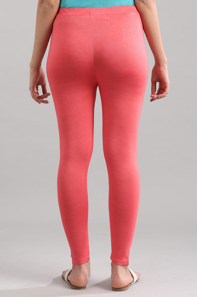 Dark Orange Solid Tights