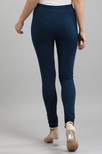 Blue Solid Churidar