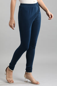 Blue Solid Churidar