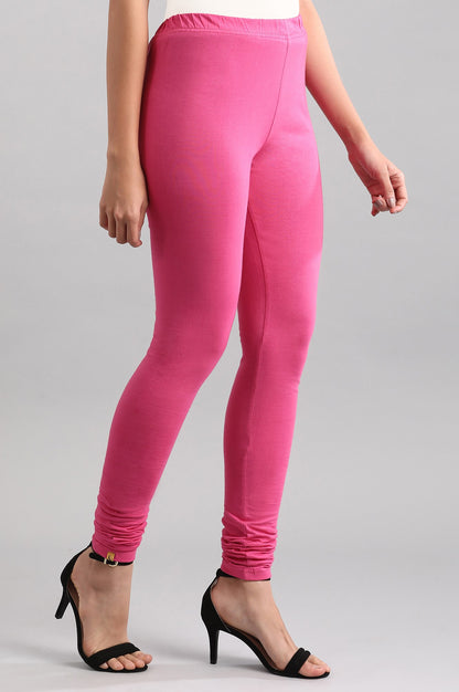 Pink Solid Churidar