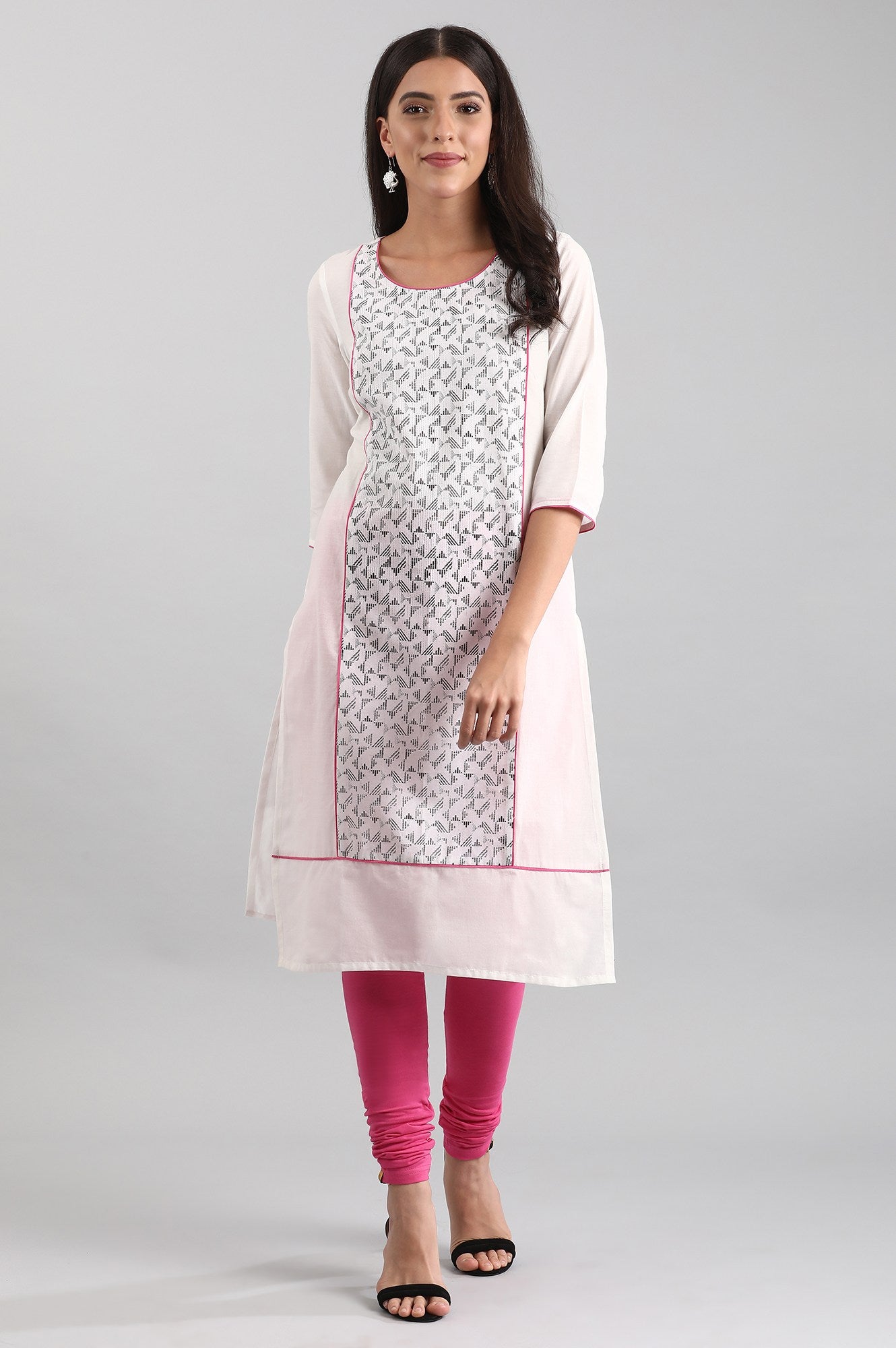 Pink Solid Churidar